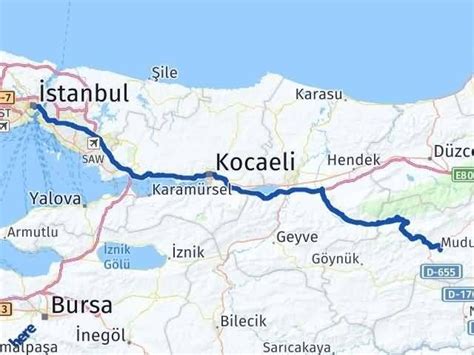 istanbul bolu mudurnu kaç km